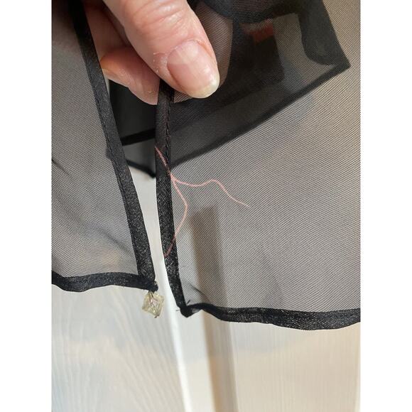 Drapers and Damons Sheer Floral Print Kimono Beaded Size 18 Romantic Goth - Picture 4 of 6